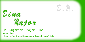 dina major business card